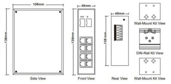 I-TH-G512-8E4SFP I-Industrial Ethernet Switch