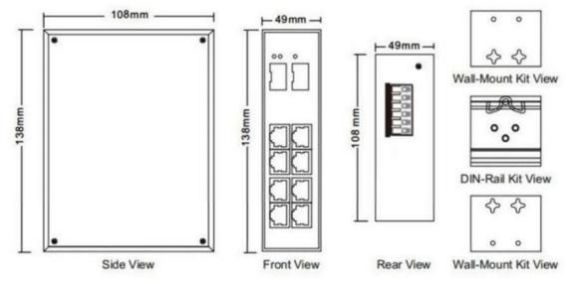 TH-G310-8E2SFP სამრეწველო Ethernet გადამრთველი