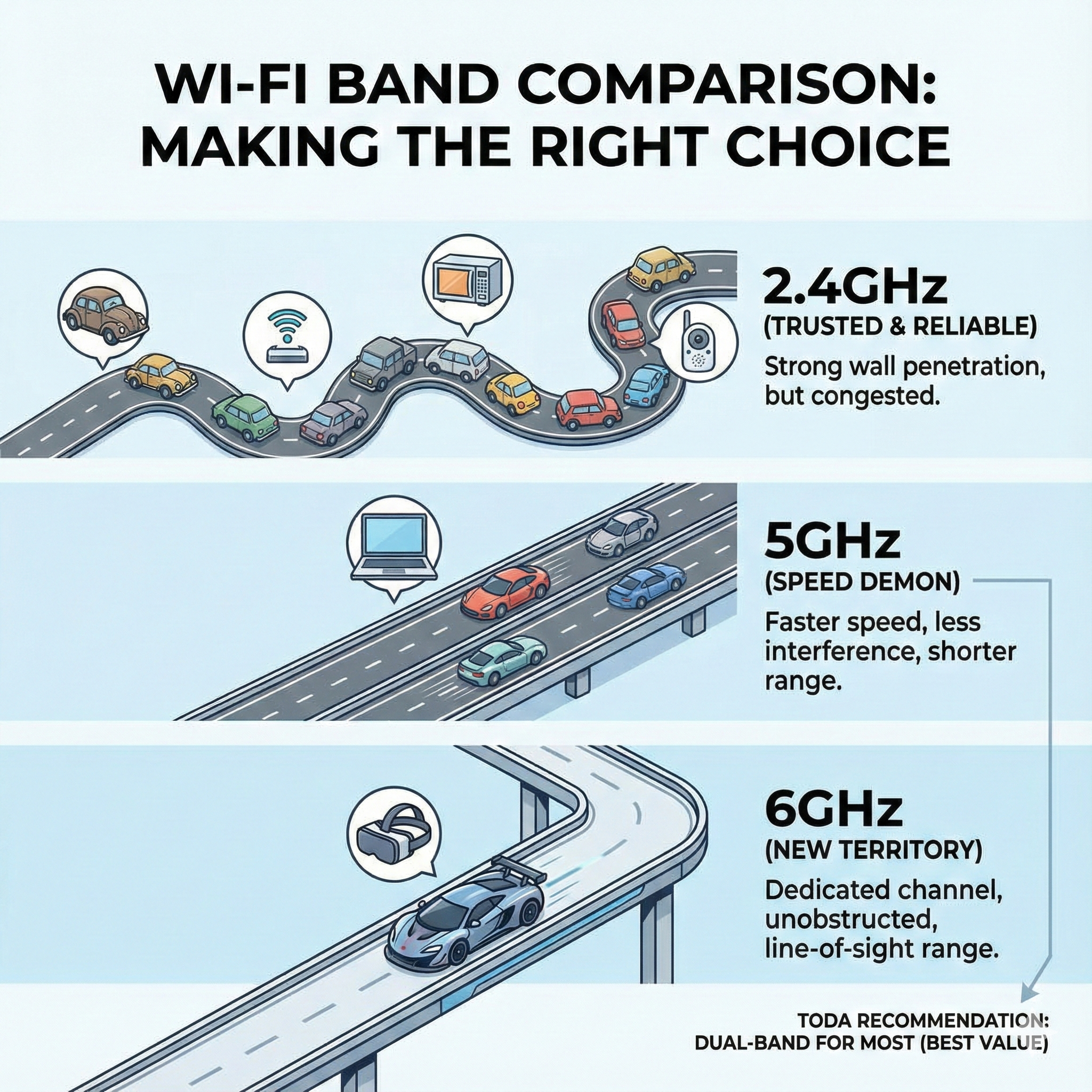 Understanding 2.4GHz, 5GHz, and 6GHz